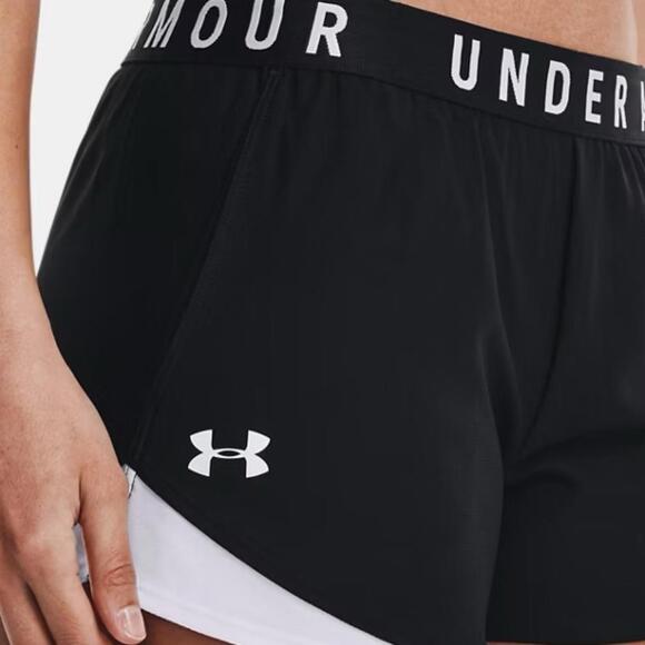 Under Armour Play Up Shorts BLACK WHITE XS - Picture 1 of 9